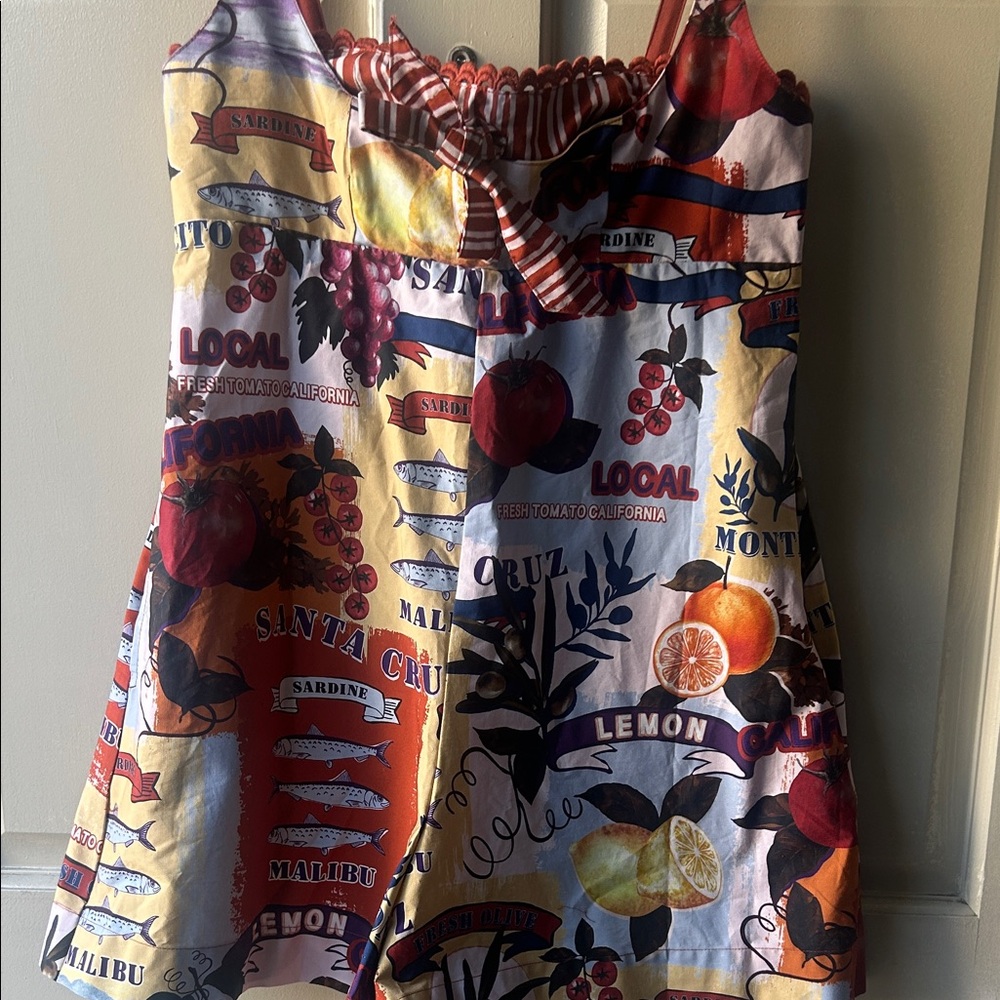 Christian Lacroix Kids Fruit Print Skort in Red, Orange, Yellow, Blue